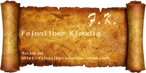 Feinsilber Klaudia névjegykártya